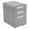 Emma and Oliver Ergonomic 3-Drawer Mobile Locking Filing Cabinet Storage Organizer